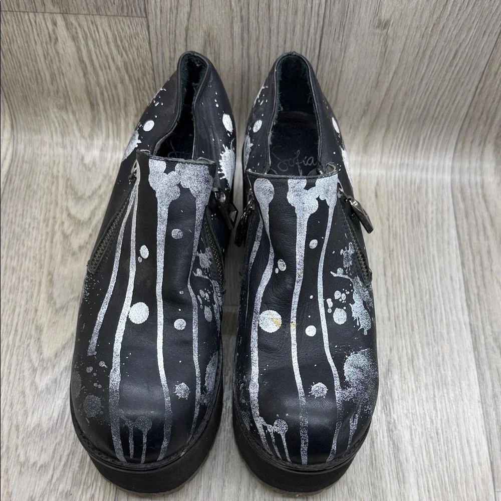 Sofia Black and White Platform Shoes